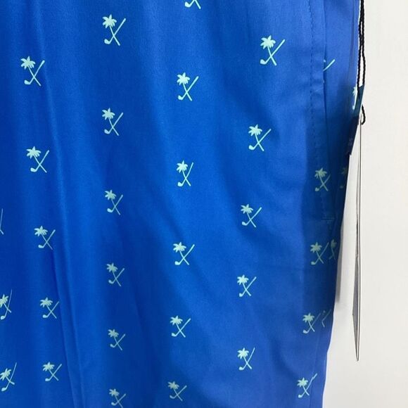 NWT Mens Walter Hagen Palm clubs Wrinkle‎ Resistant Performance Golf Short Blue - Picture 3 of 6